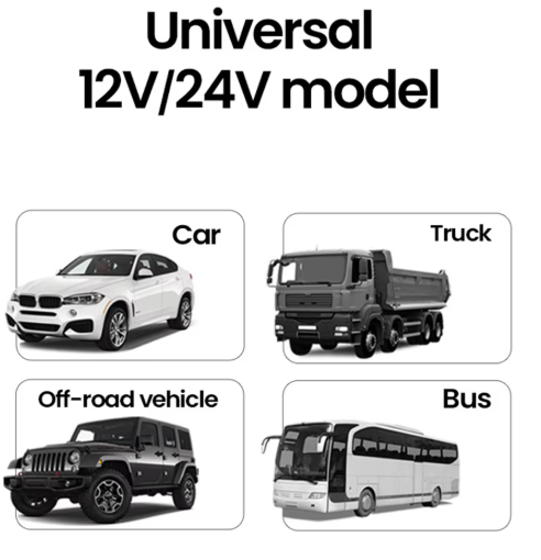 5-in-1 Car Charger Adapter Fast Charging USB-C & Lightning Retractable Cable for iPhone, Samsung & more